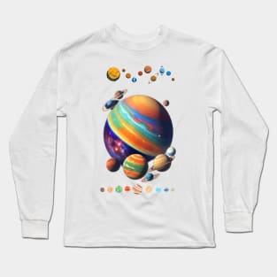 Planets Colour Long Sleeve T-Shirt